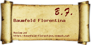 Baumfeld Florentina névjegykártya